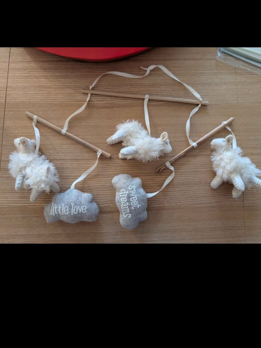 Pottery Barn Kids little Lamb & Cloud Hanging Mobile - Cream/Beige